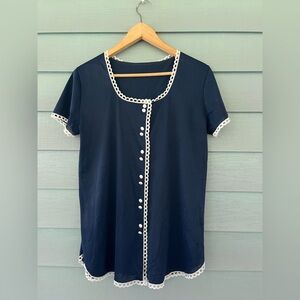 Vintage Formfit Rogers Navy Lace Nightie